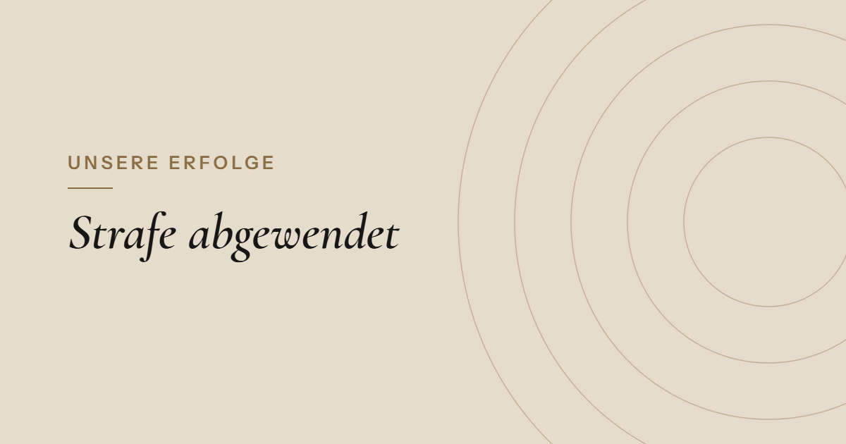 Strafe abgewendet